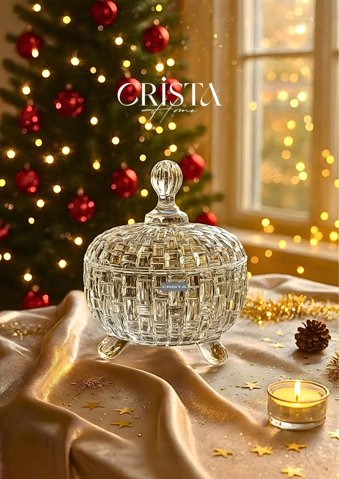 BỘ 2 HŨ ĐỰNG MỨT TẾT VÂN CARO - MÀU TRONG