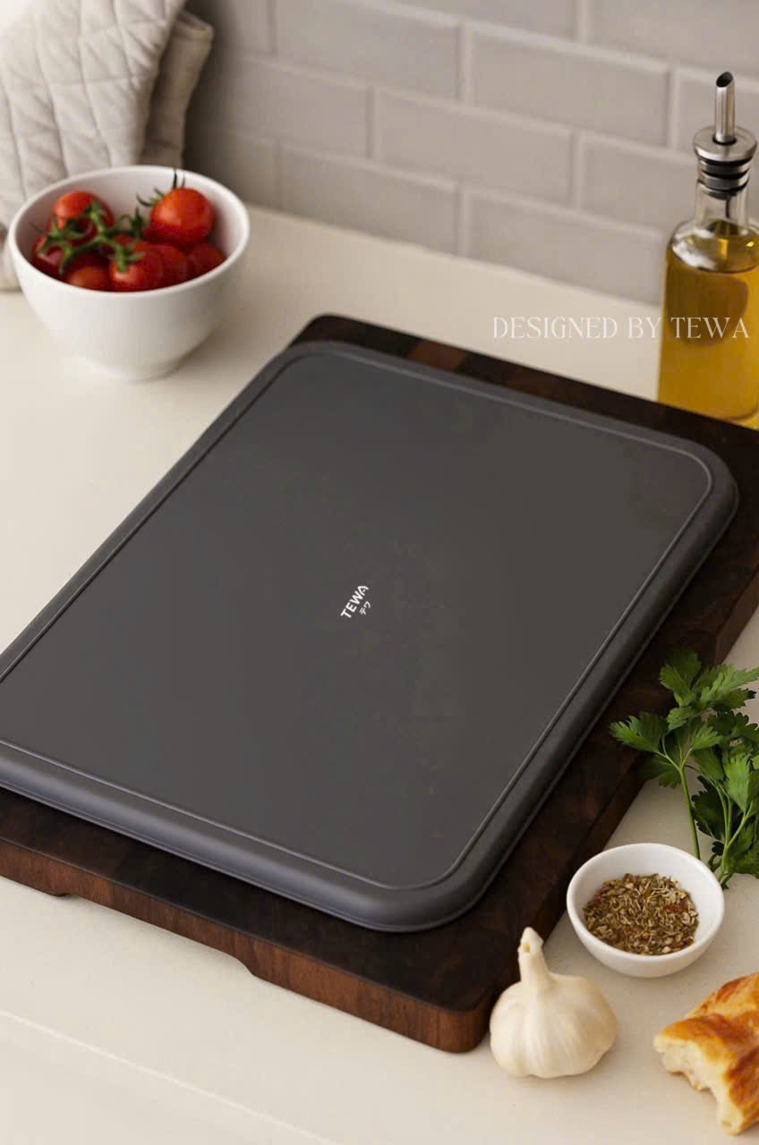 Khay nhựa đựng đồ đa năng size đại màu nâu