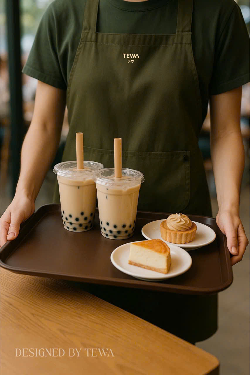 Khay nhựa đựng đồ đa năng size đại màu nâu