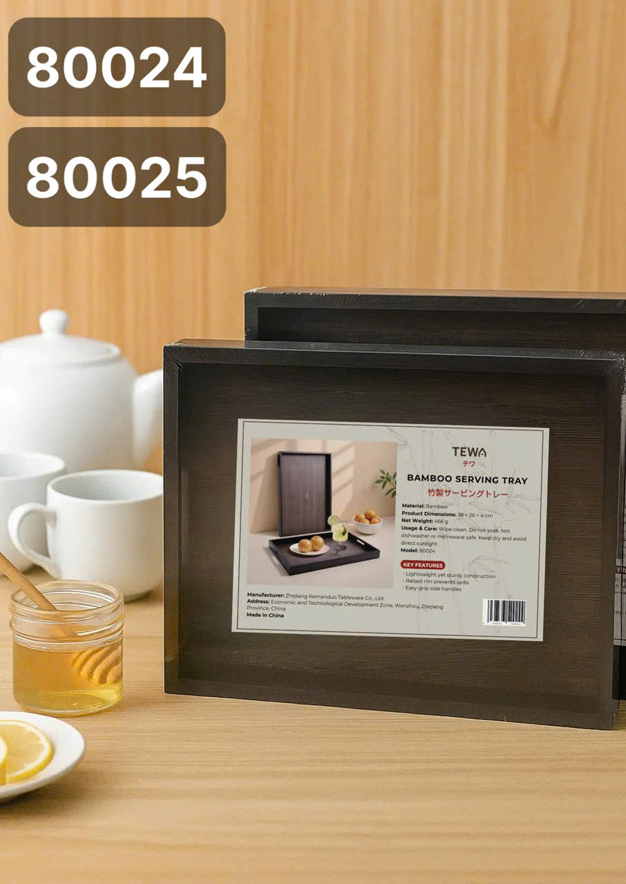 Khay đựng đồ bằng tre size nhỏ: 38 x 26 x 4 cm