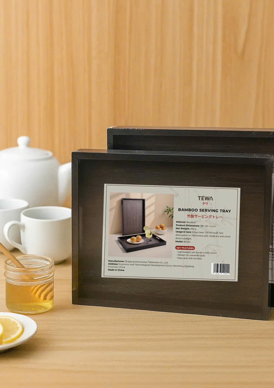 Khay đựng đồ bằng tre size nhỏ: 38 x 26 x 4 cm