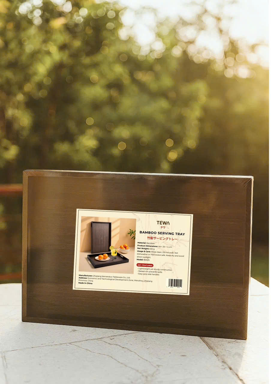 Khay đựng đồ bằng tre size nhỏ: 38 x 26 x 4 cm