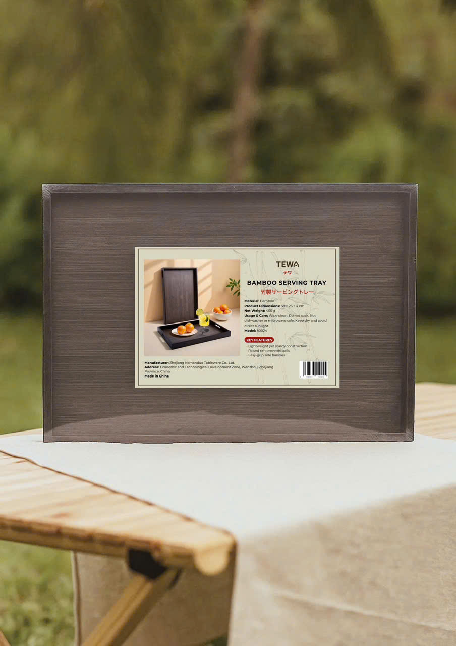 Khay đựng đồ bằng tre size nhỏ: 38 x 26 x 4 cm