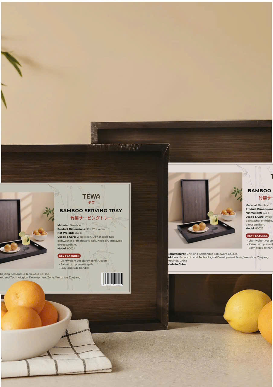 Khay đựng đồ bằng tre size nhỏ: 38 x 26 x 4 cm