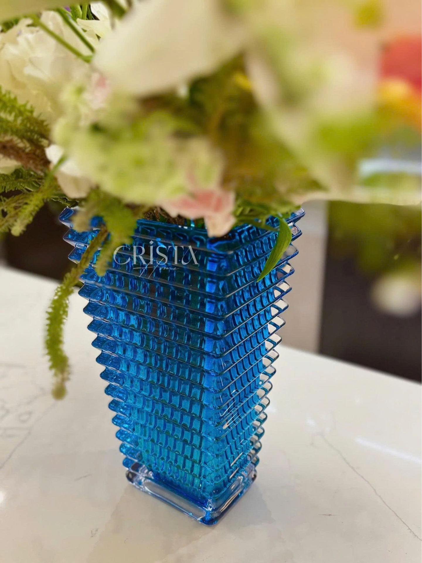 Bình Cắm Hoa Thủy Tinh Dáng Tháp 8 Màu CRISTA HOME