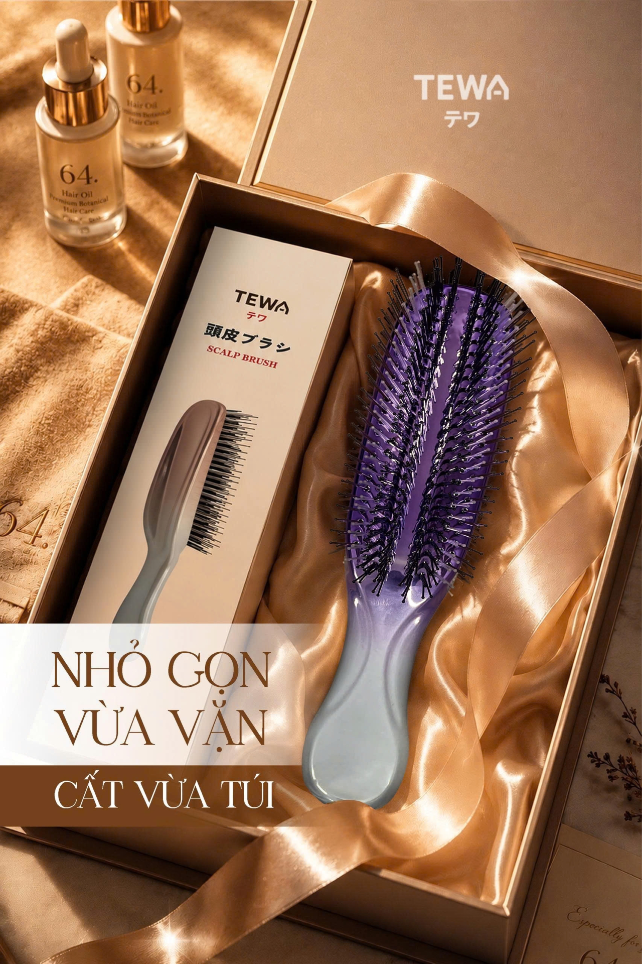 LƯỢC CHẢI TÓC MÁT XA DA ĐẦU TEWA - 2 Màu