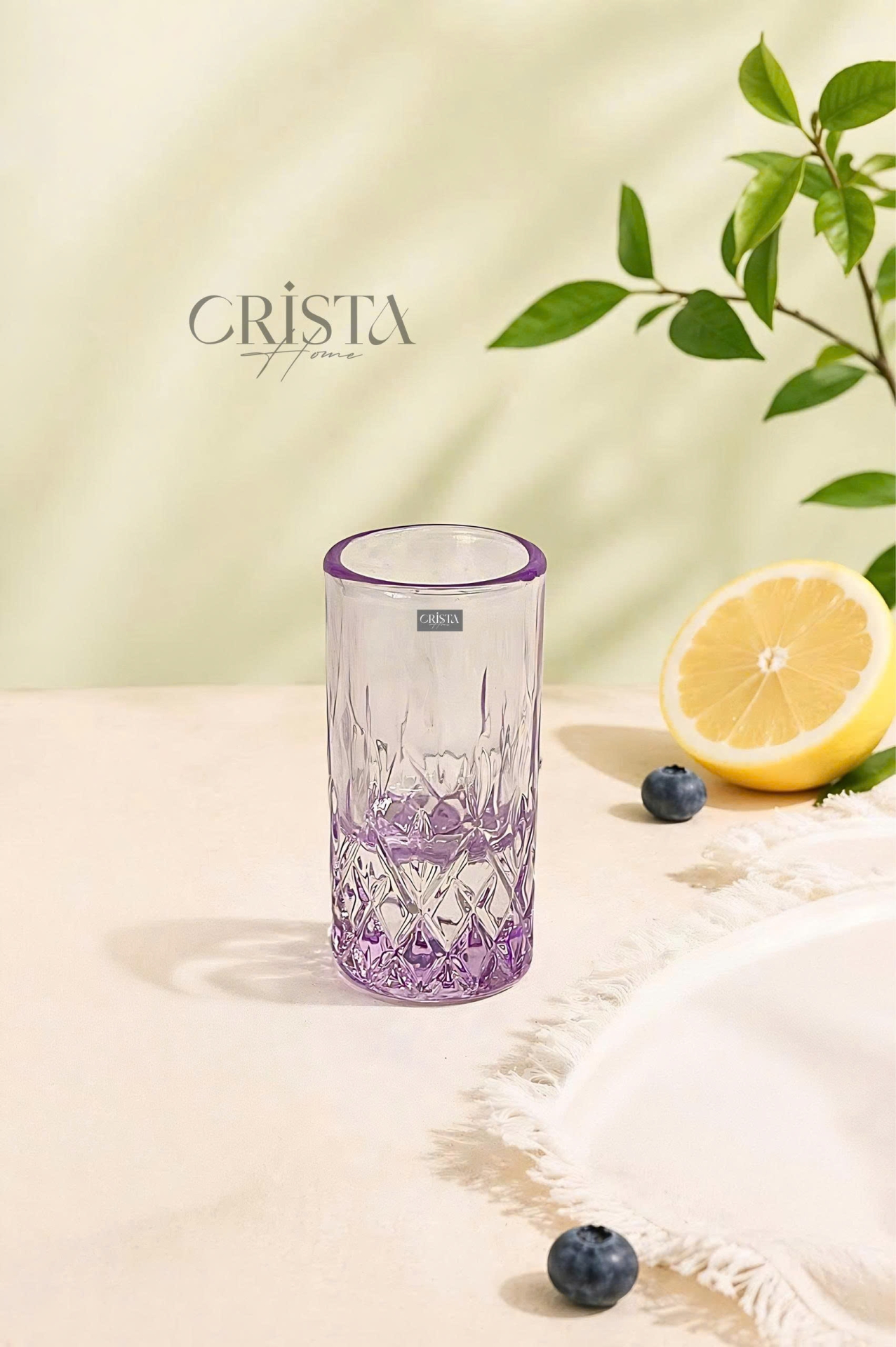 BỘ 6 LY RƯỢU THỦY TINH VÂN KIM CƯƠNG 30ML CRISTA HOME - 2 Màu
