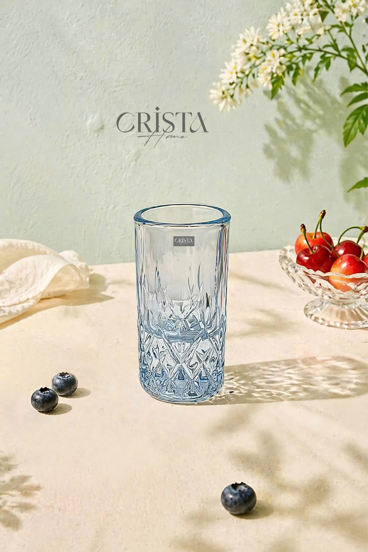 BỘ 6 LY RƯỢU THỦY TINH VÂN KIM CƯƠNG 30ML CRISTA HOME - 2 Màu