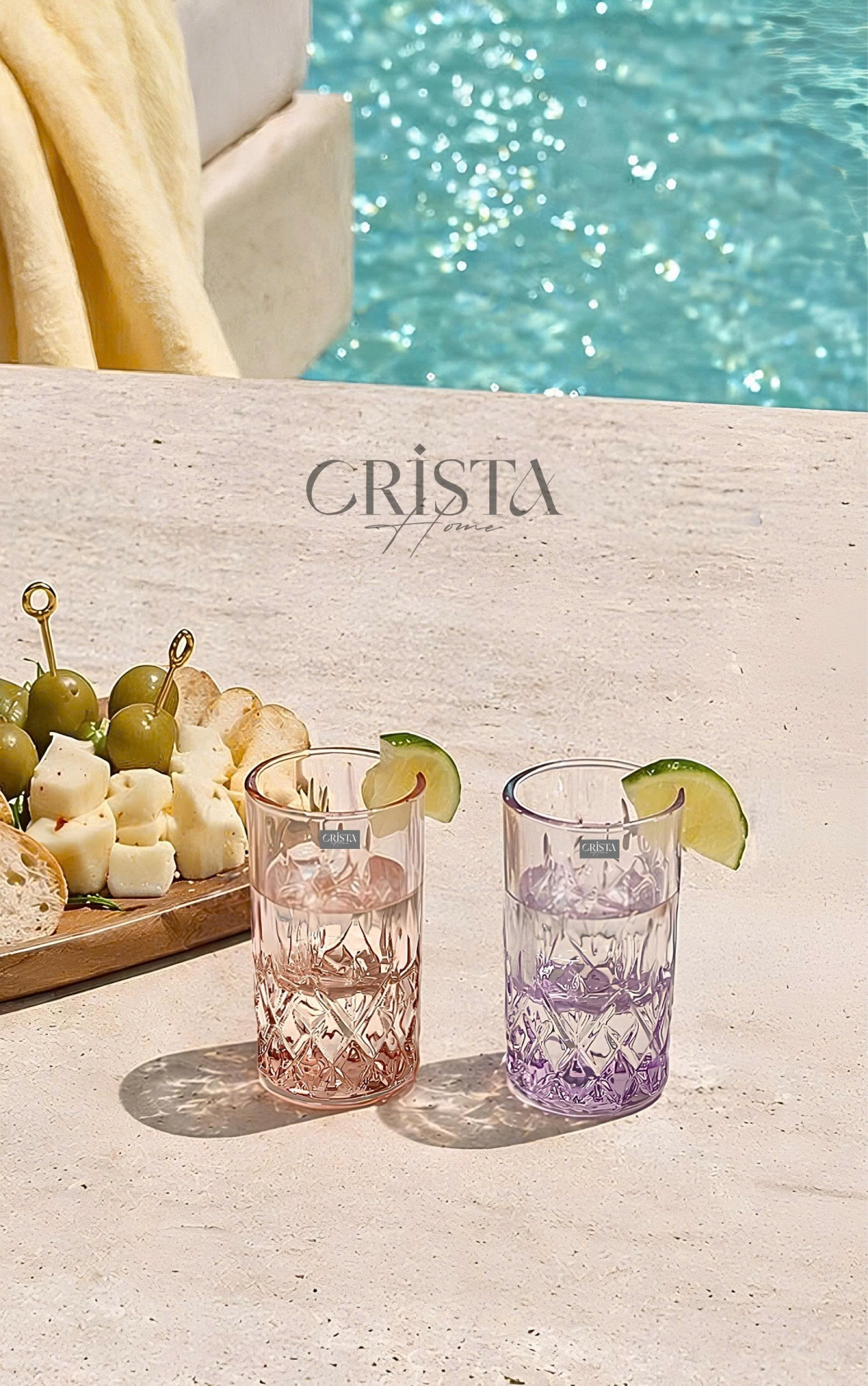 BỘ 6 LY RƯỢU THỦY TINH VÂN KIM CƯƠNG 30ML CRISTA HOME - 2 Màu
