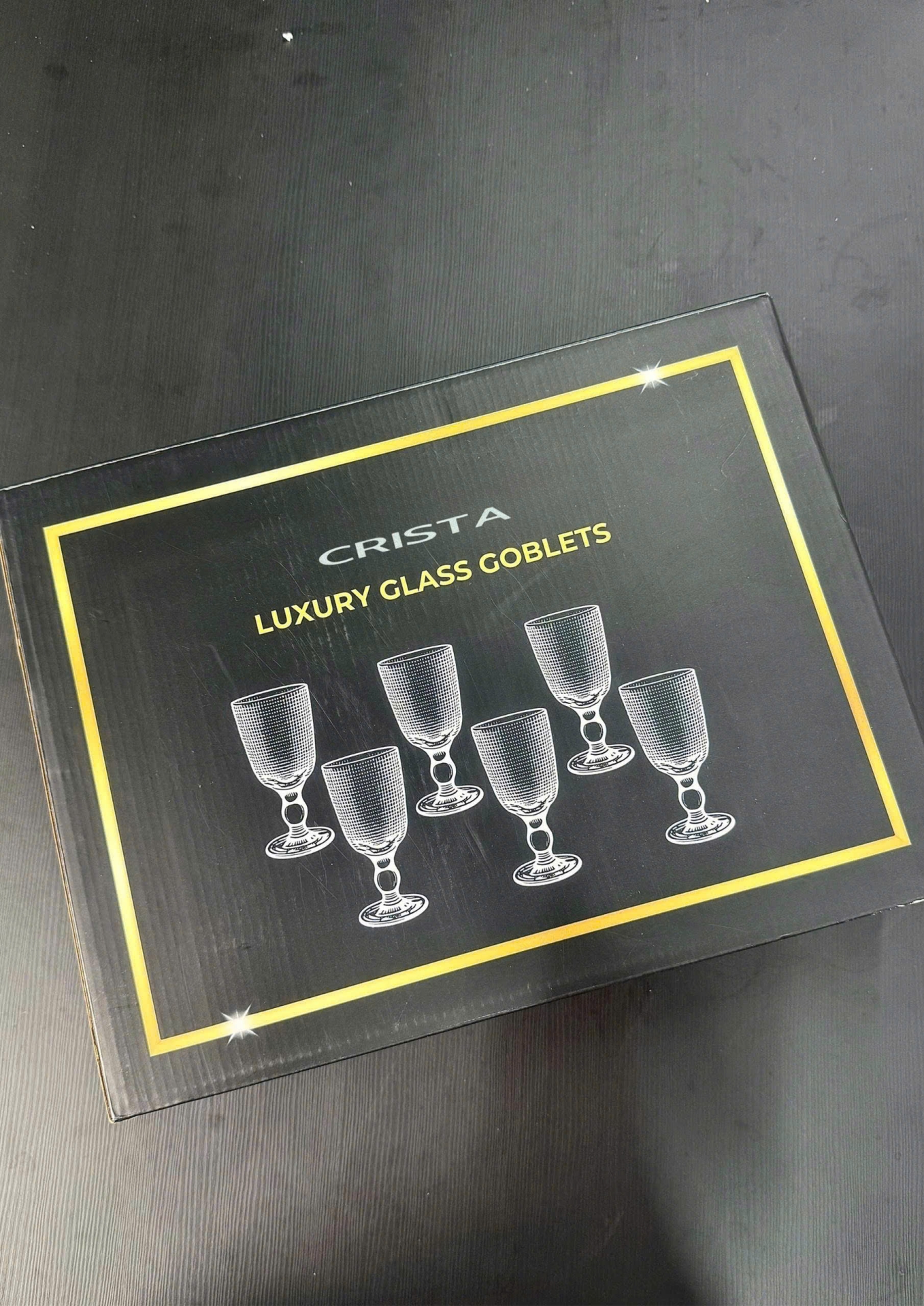 BỘ 6 LY THỦY TINH VÂN LƯỚI - MÀU ĐỎ