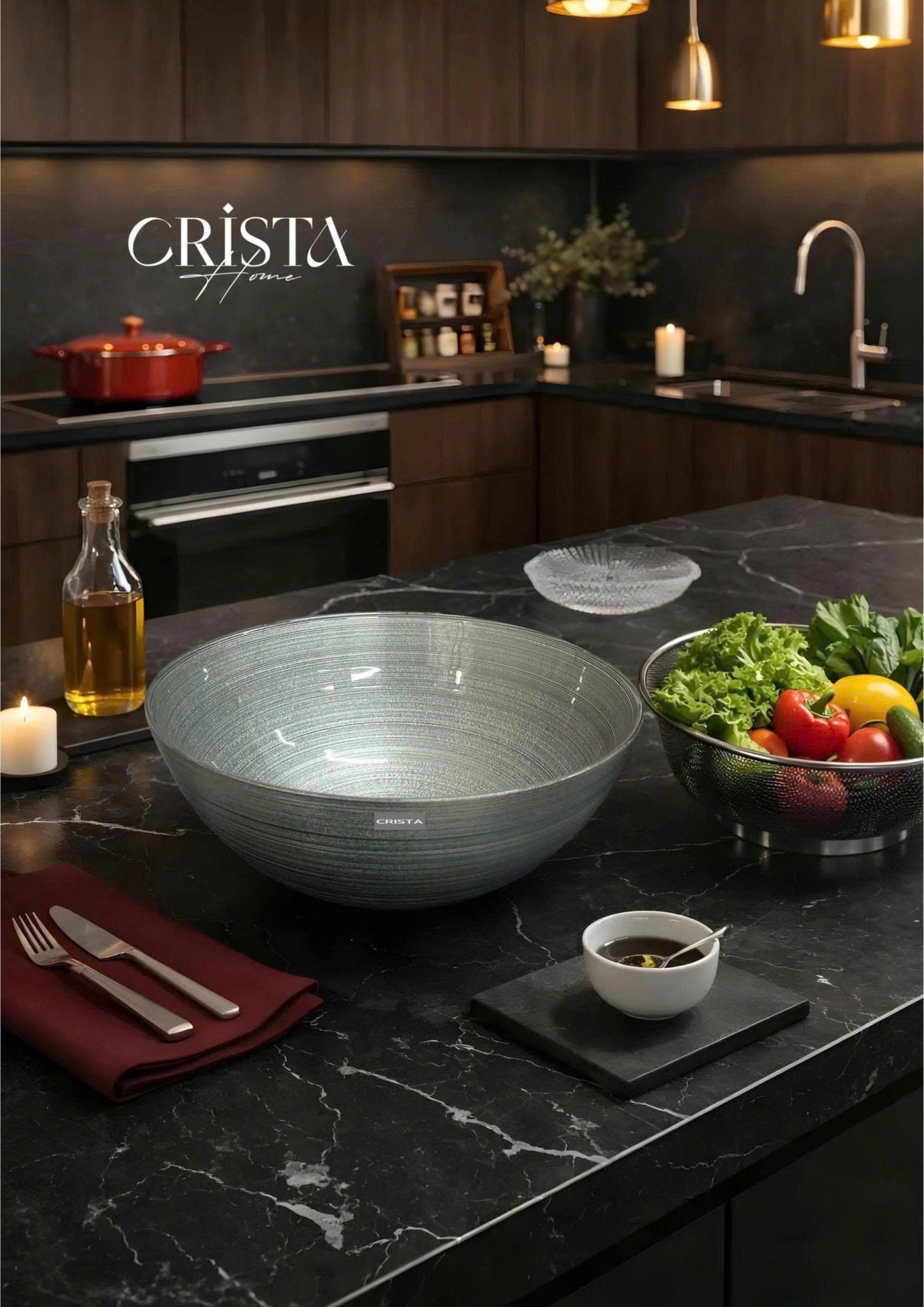 Bộ 2 Bát Thủy Tinh Tròn 4.5L + 2.2L - 6 màu