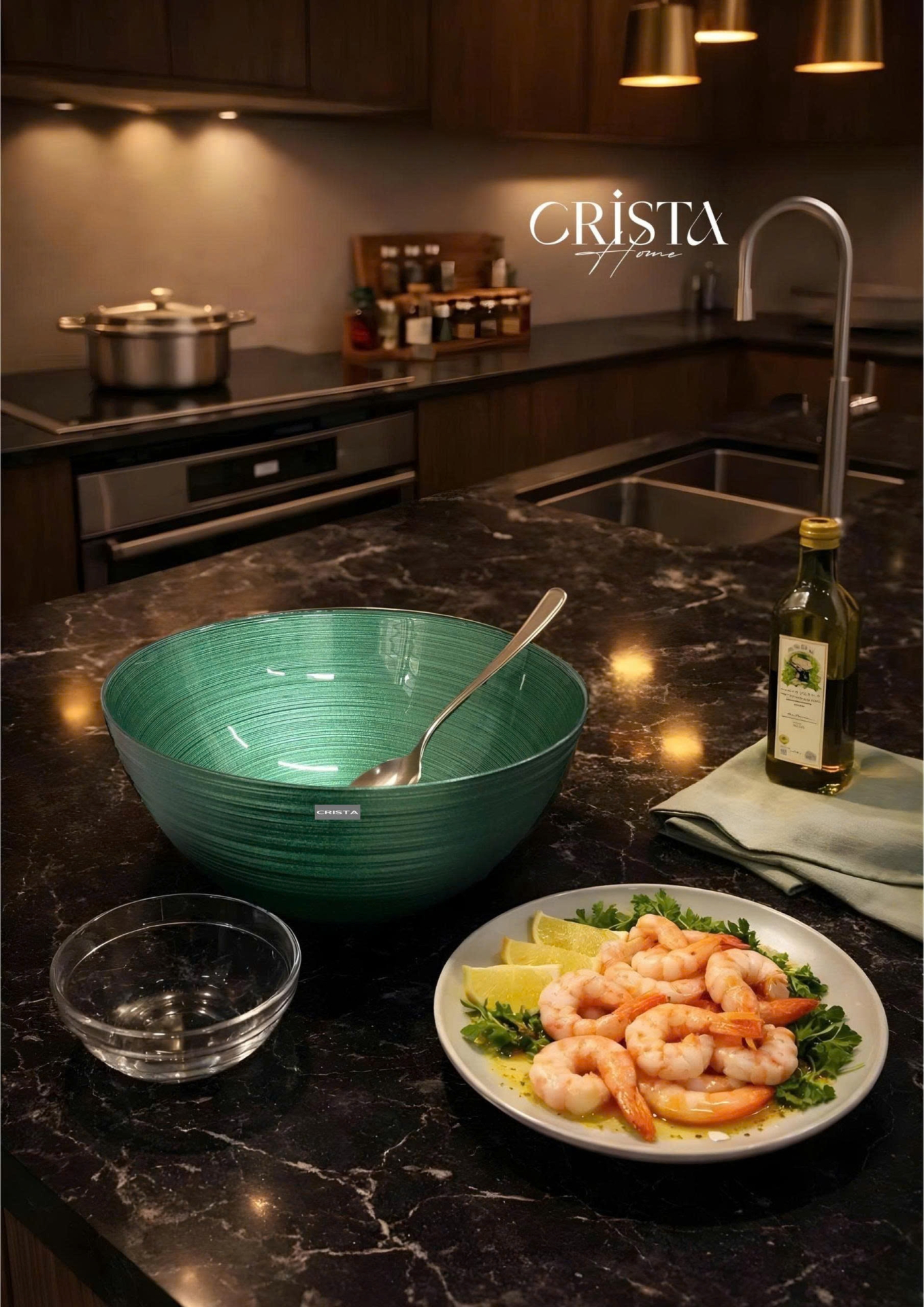 Bộ 2 Bát Thủy Tinh Tròn 4.5L + 2.2L - 6 màu