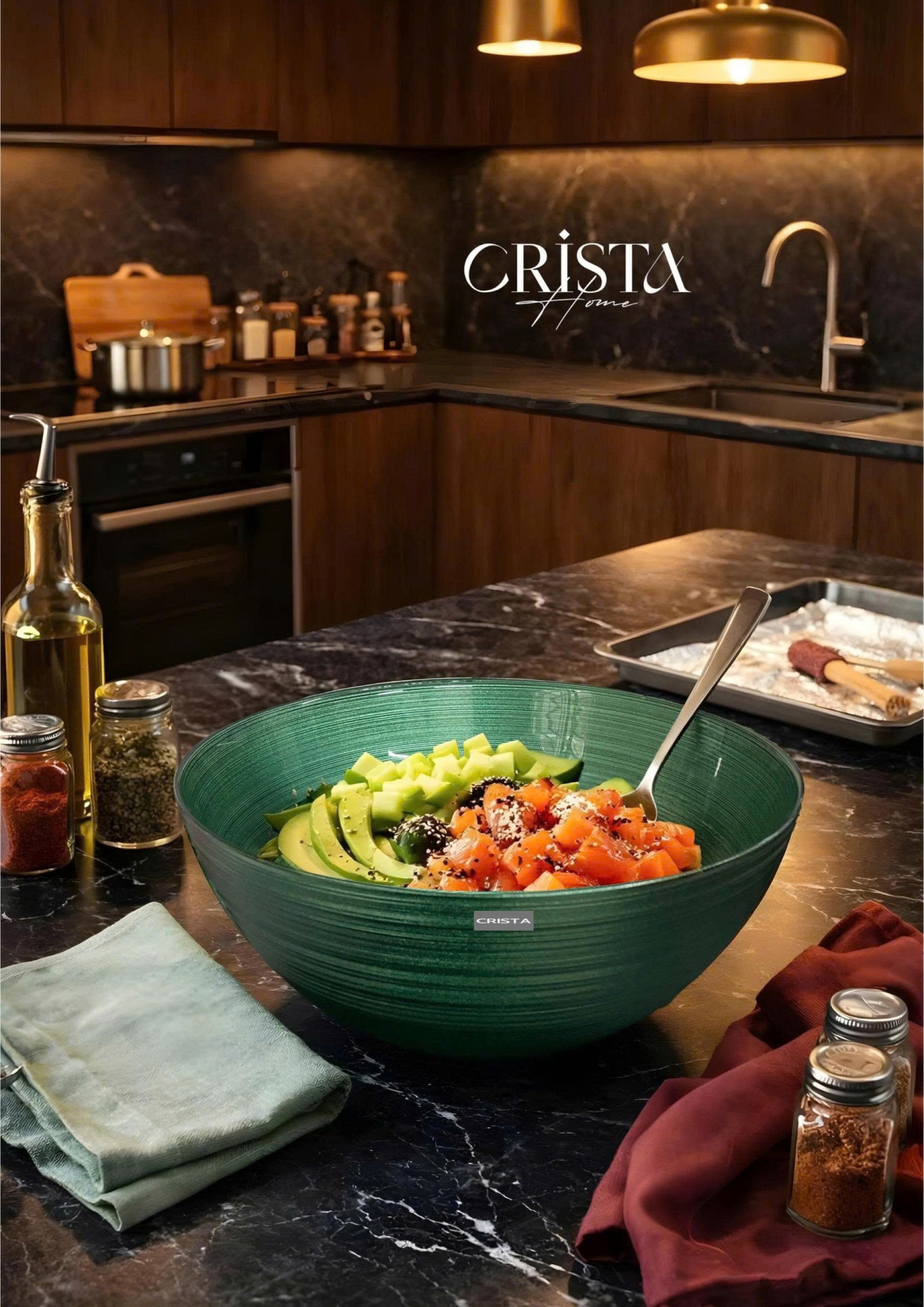 Bộ 2 Bát Thủy Tinh Tròn 4.5L + 2.2L - 6 màu