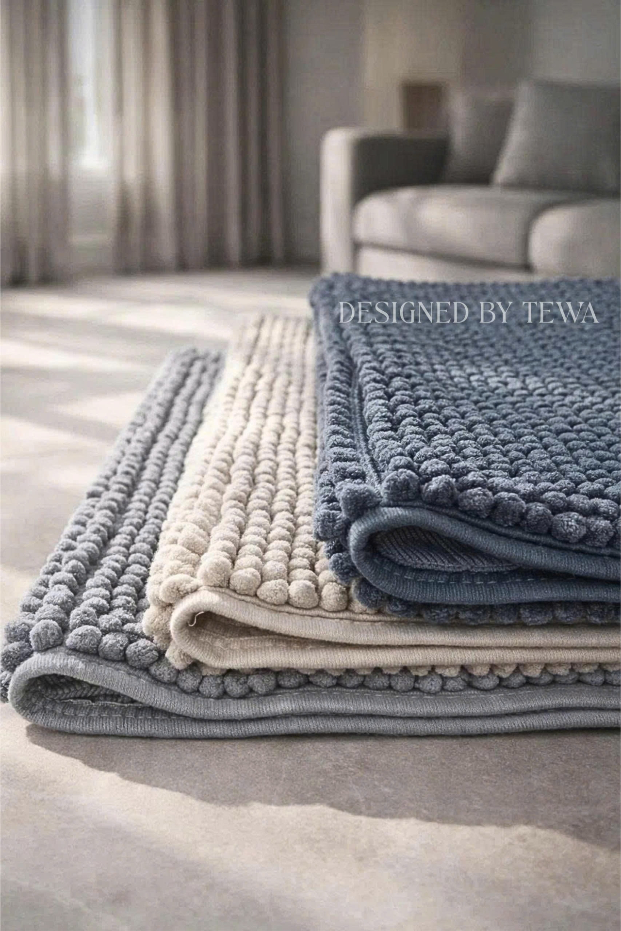 Thảm Trải Sàn Nhung Tuyết Chenille 120x45 cm TEWA