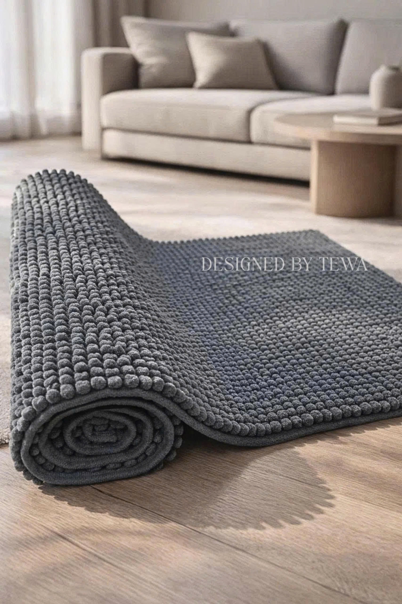 Thảm Trải Sàn Nhung Tuyết Chenille 120x45 cm TEWA