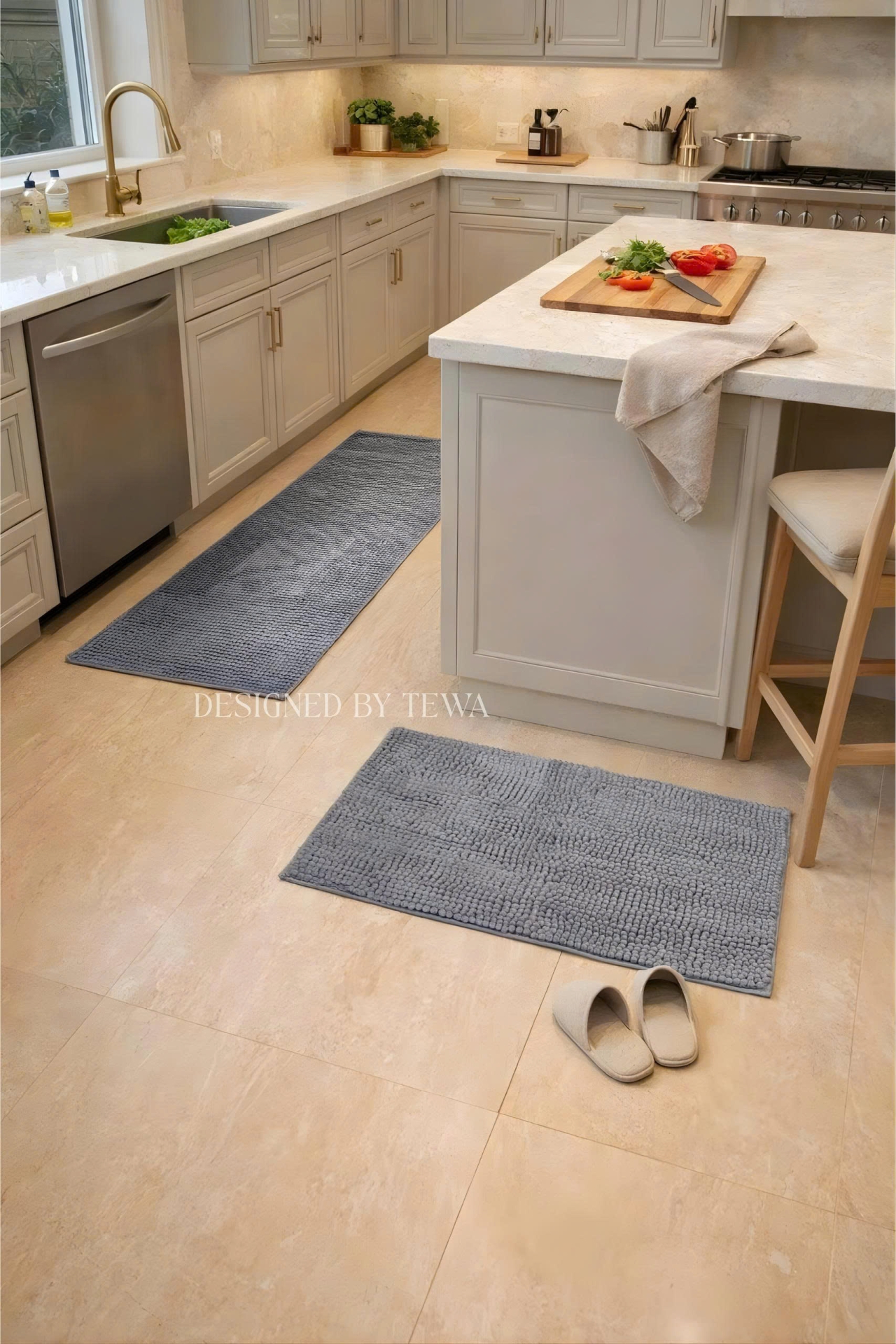 Thảm Trải Sàn Nhung Tuyết Chenille 120x45 cm TEWA