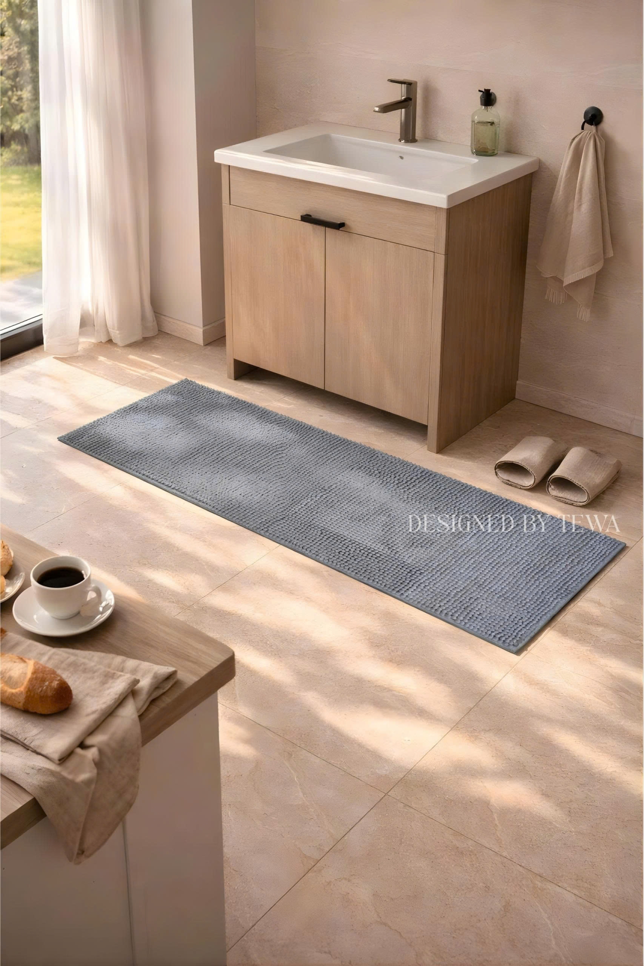 Thảm Trải Sàn Nhung Tuyết Chenille 120x45 cm TEWA