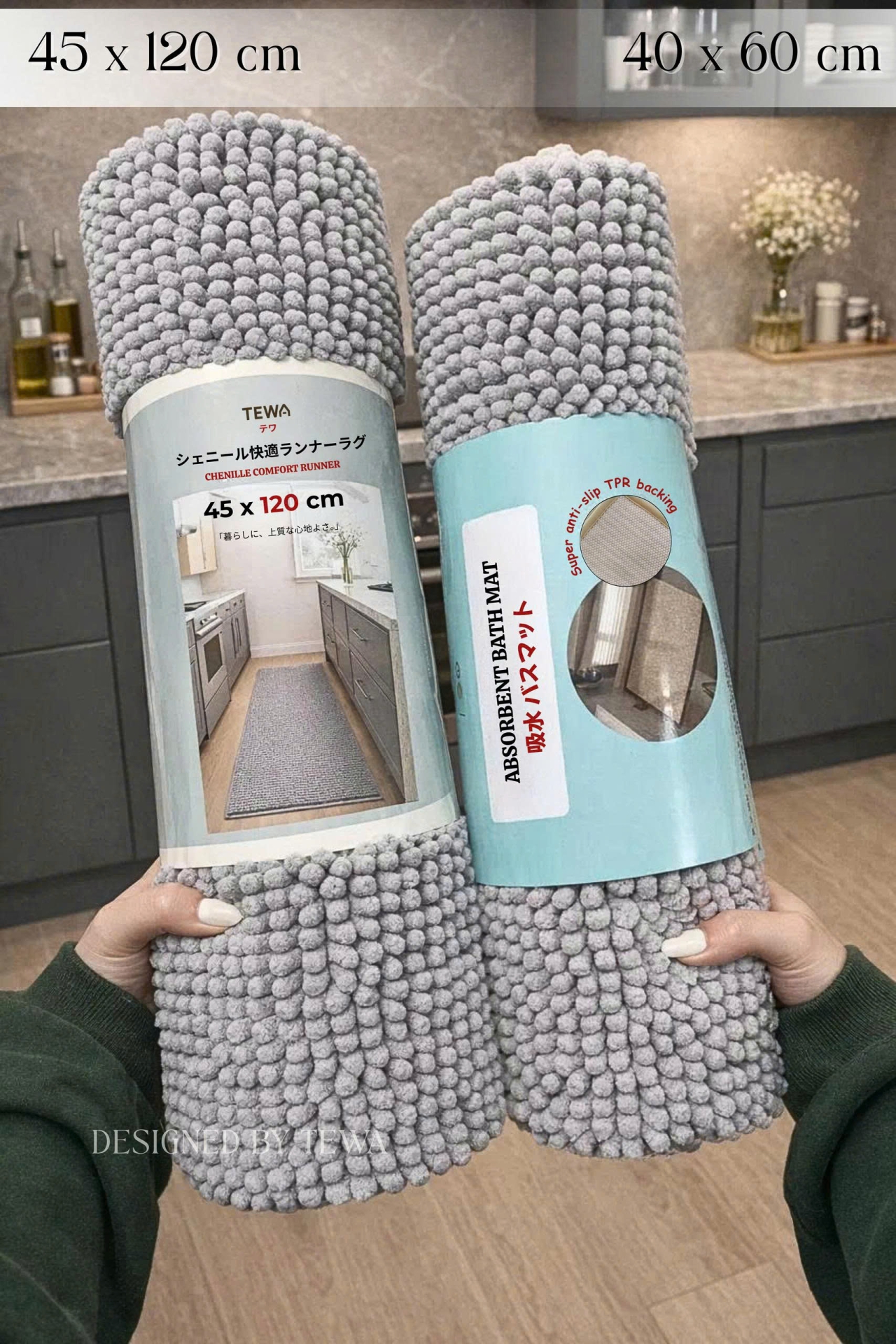 Thảm Trải Sàn Nhung Tuyết Chenille 120x45 cm TEWA