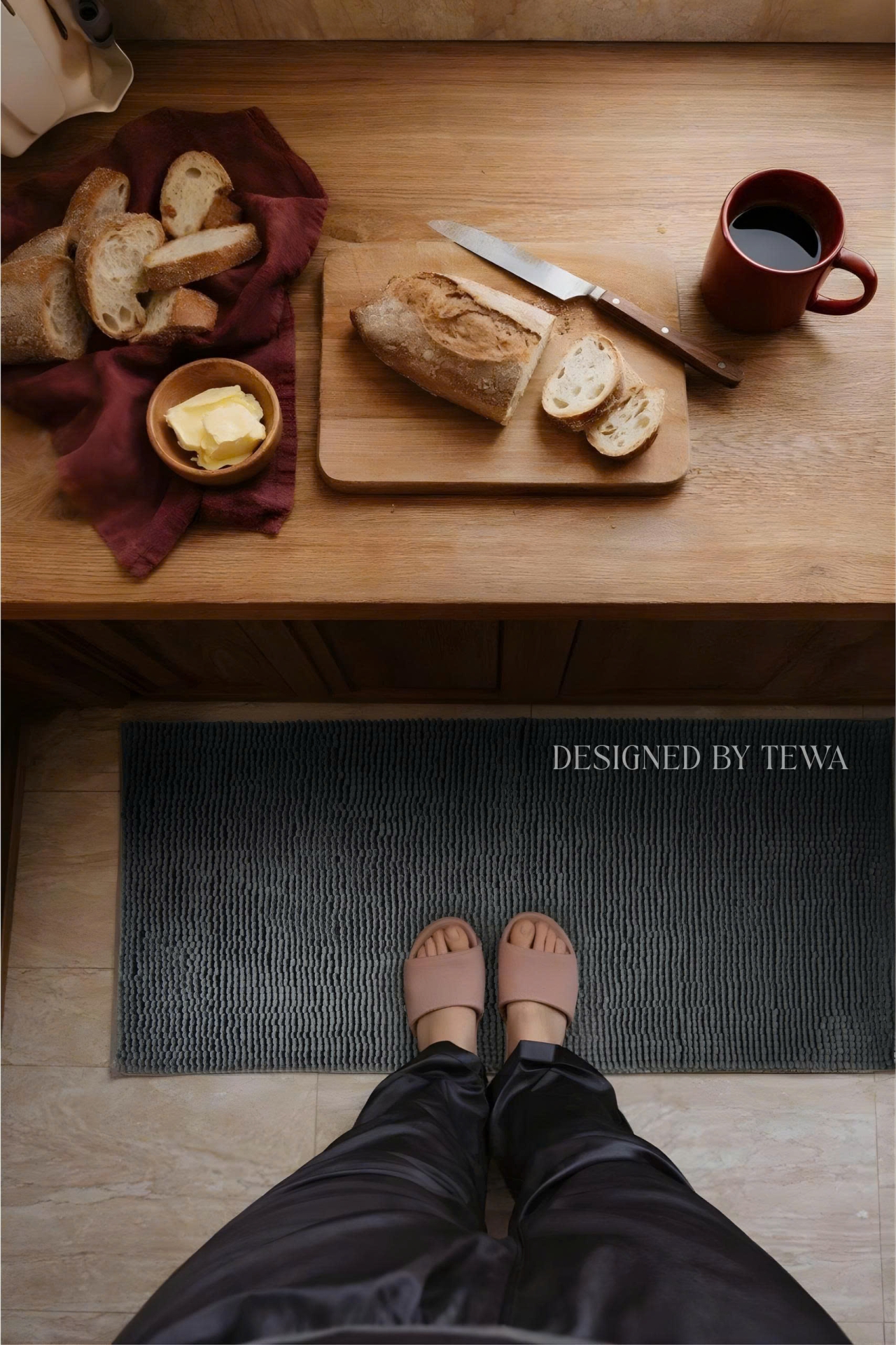 Thảm Trải Sàn Nhung Tuyết Chenille 120x45 cm TEWA