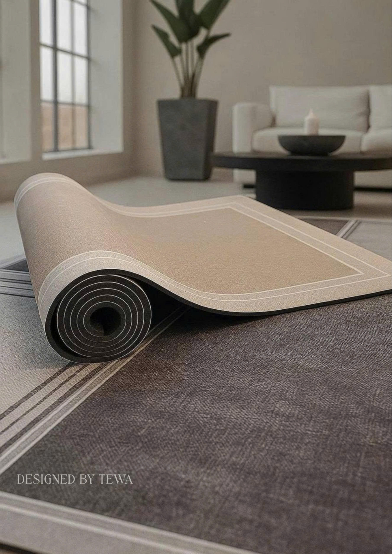 Set 2 thảm nano khô nhanh màu nâu