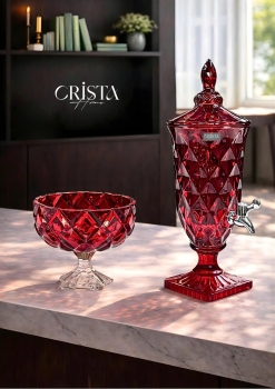 BÌNH NƯỚC VÂN KIM CƯƠNG 2L - 5 Màu, có vòi CRISTA HOME