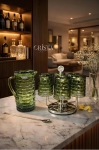 Bình Thủy Tinh 1L - 6 Màu Vân Caro CRISTA HOME sắc màu rực rỡ