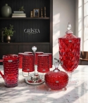 Bình Thủy Tinh 1L - 6 Màu Vân Caro CRISTA HOME sắc màu rực rỡ