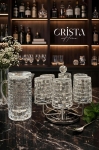 Bình Thủy Tinh 1L - 6 Màu Vân Caro CRISTA HOME sắc màu rực rỡ