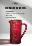 BÌNH THỦY TINH 5 Màu VÂN LƯỚI DẬP NỔI 1L CRISTA HOME