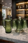 BÌNH THỦY TINH 5 Màu VÂN LƯỚI DẬP NỔI 1L CRISTA HOME