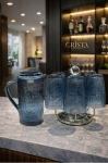 BÌNH THỦY TINH 5 Màu VÂN LƯỚI DẬP NỔI 1L CRISTA HOME