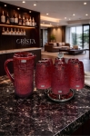 BÌNH THỦY TINH 5 Màu VÂN LƯỚI DẬP NỔI 1L CRISTA HOME