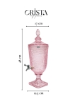 BÌNH THỦY TINH 4 Màu VÂN LƯỚI 3.3L Có Vòi Crista Home