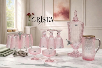 BÌNH THỦY TINH 4 Màu VÂN LƯỚI 3.3L Có Vòi Crista Home