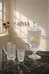 BÌNH THỦY TINH 4 Màu VÂN LƯỚI 3.3L Có Vòi Crista Home