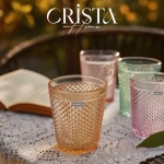 BỘ 4 CỐC VÂN KIM CƯƠNG CRISTA 300ML – MIX 4 MÀU