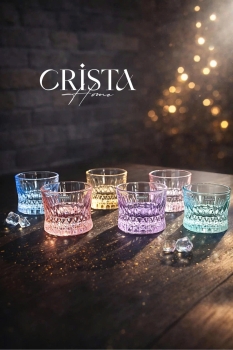 Bộ 6 cốc rượu 125ml Crista Home - Màu pastel