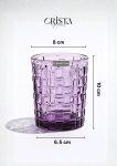 BỘ 06 CỐC THỦY TINH VÂN CARO – MÀU TÍM