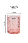 BỘ 6 CỐC THỦY TINH (2 Màu) VÂN PHA LÊ NỔI 390ML CRISTA HOME
