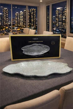 Đĩa Thủy Tinh Bầu Dục 43 x 17cm - 3 màu