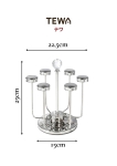 Giá úp cốc inox xoay 360 độ TEWA