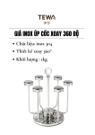 Giá úp cốc inox xoay 360 độ TEWA
