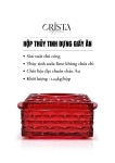 HỘP THỦY TINH 5 MÀU - ĐỰNG GIẤY ĂN VÂN SÓNG CRISTA HOME