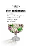 HŨ THỦY TINH CHÂN BỒNG 6 Màu VÂN KIM CƯƠNG 18CM