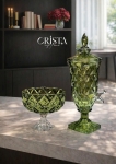 HŨ THỦY TINH CHÂN BỒNG 6 Màu VÂN KIM CƯƠNG 18CM
