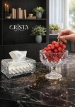 HŨ THỦY TINH CHÂN BỒNG 6 Màu VÂN KIM CƯƠNG 18CM
