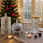 BỘ 2 HŨ ĐỰNG MỨT TẾT VÂN CARO - MÀU TRONG