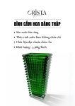 Bình Cắm Hoa Thủy Tinh Dáng Tháp 8 Màu CRISTA HOME