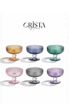 Bộ 6 Ly Đựng Kem Màu Pastel CRISTA HOME, Ly Kem