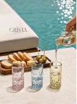 BỘ 6 LY RƯỢU THỦY TINH VÂN KIM CƯƠNG 30ML CRISTA HOME - 2 Màu